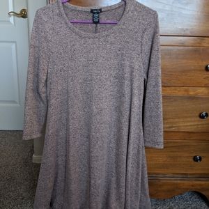 A long sleeve t-shirt dress